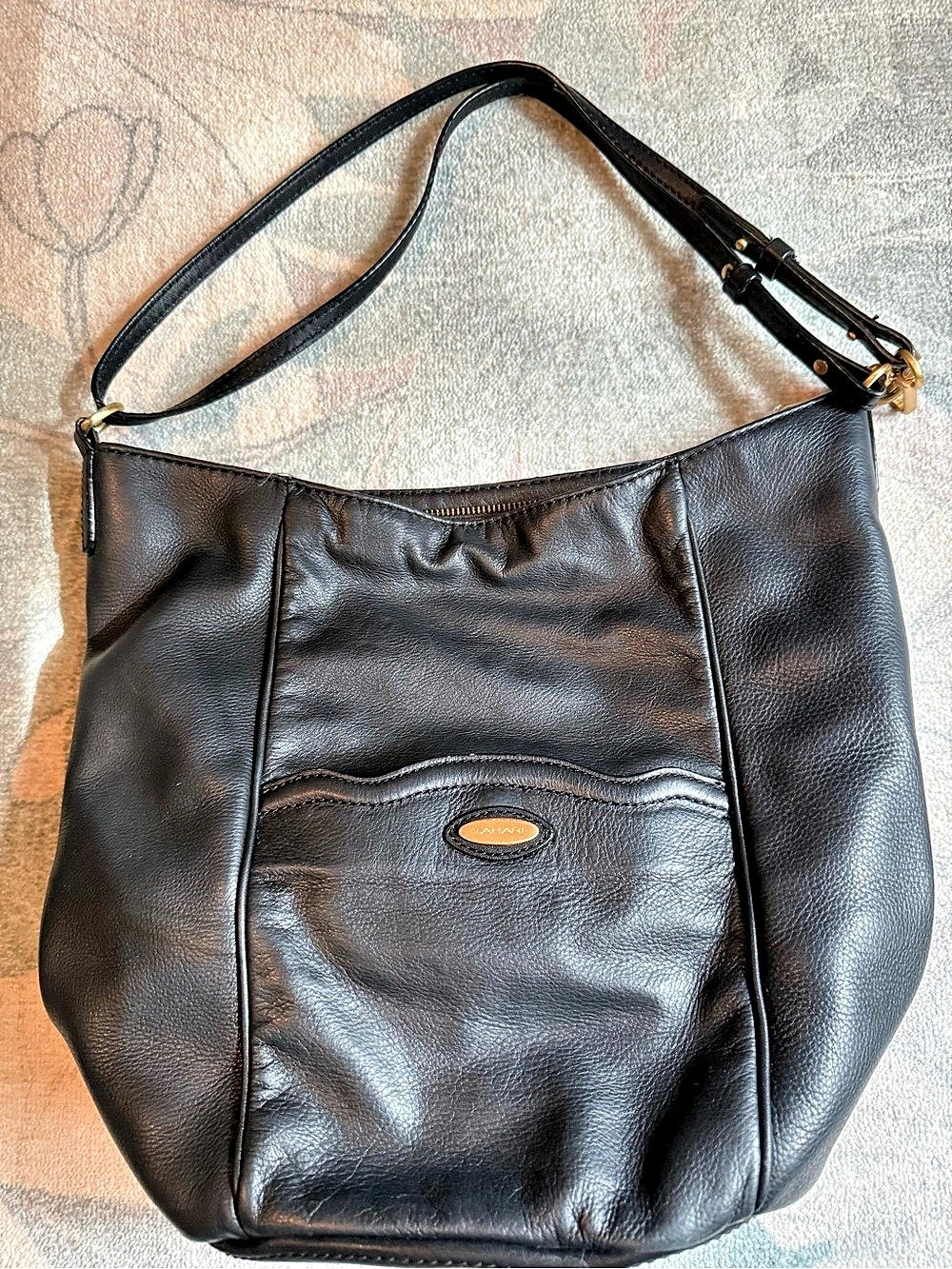 Tahari Black Leather Shoulder Bag